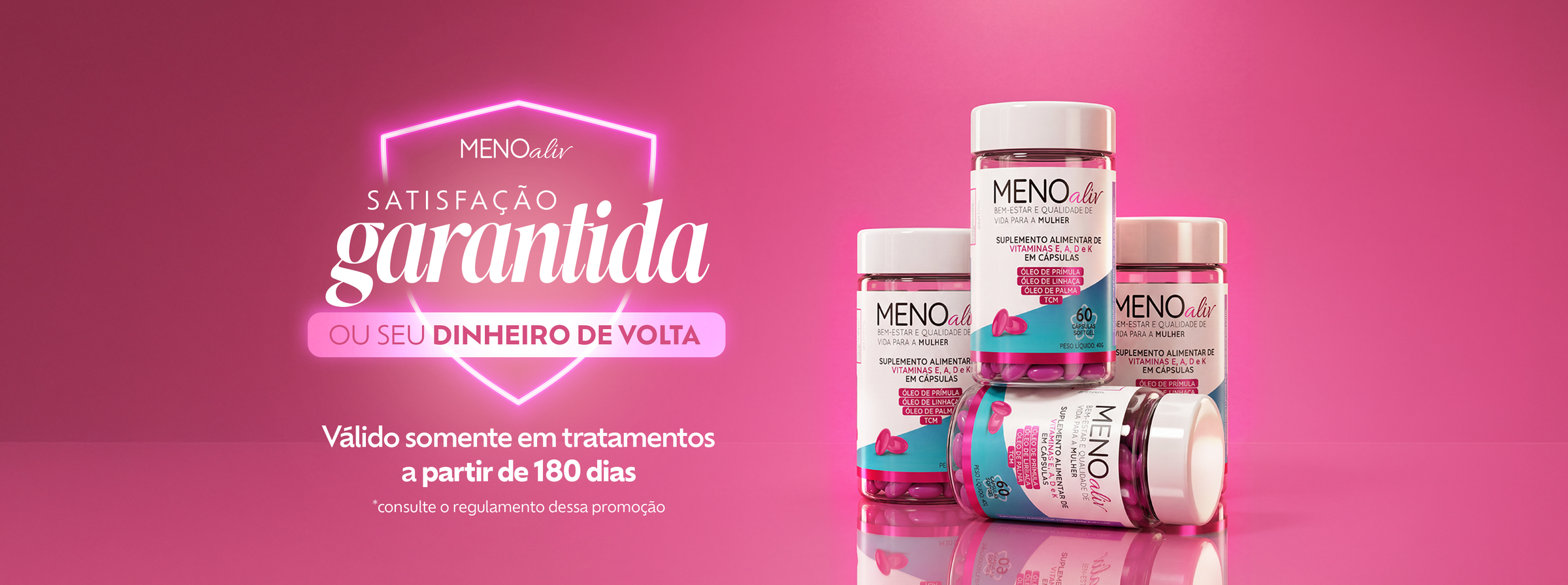 Satisfação garantida ou seu dinheiro de volta. Conheça a garantia.