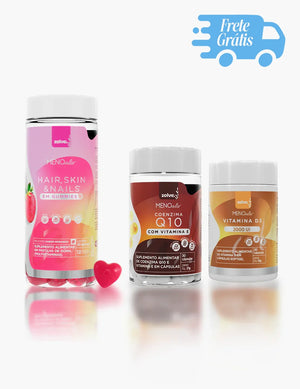 Gummy Hair, Skin e Nails + Coenzima Q10 com Vitamina E + Vitamina D3