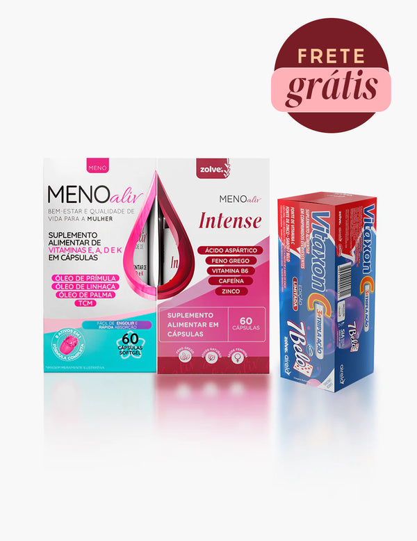 Meno Aliv + Meno Intense + Vitaxon C - Tripla Ação