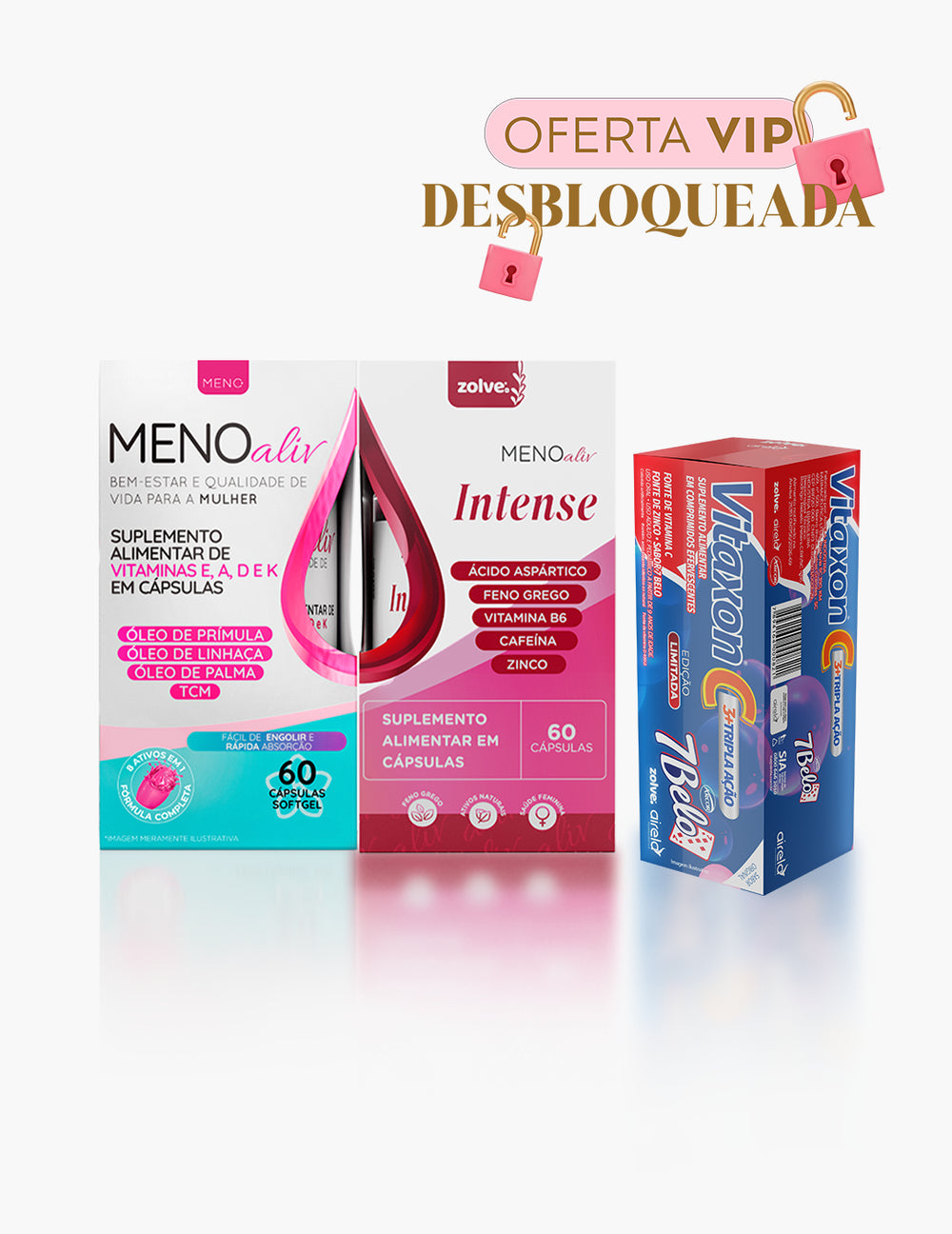 1 Meno Aliv + 1 Meno Aliv Intense + 1 Vitaxon C+Zinco