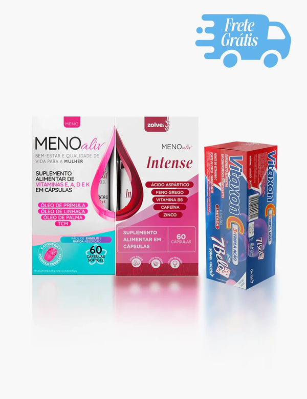 Meno Aliv + Meno Intense + Vitaxon C - Tripla Ação