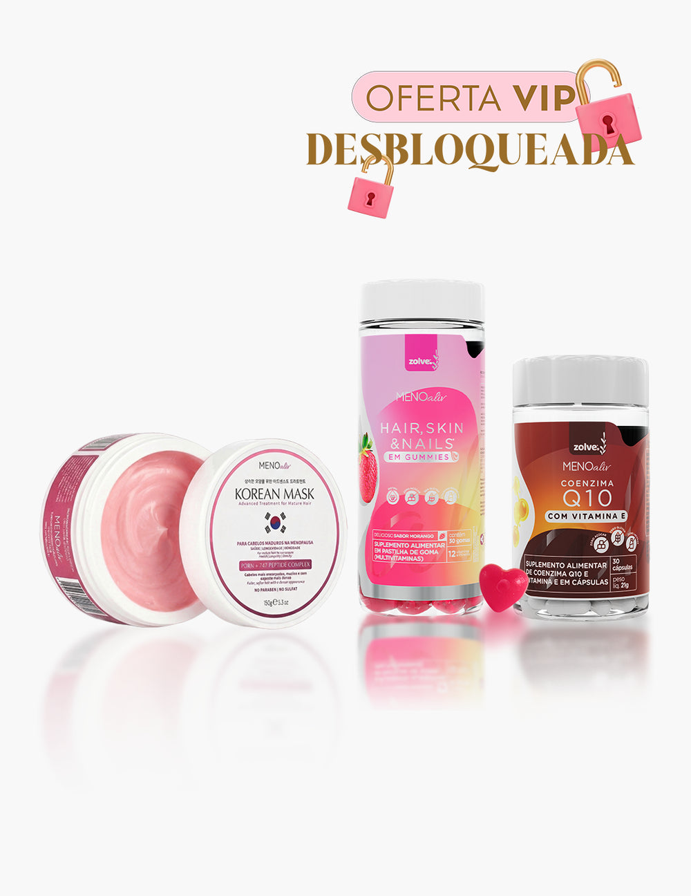 Meno Aliv Korean Mask + Gummy HSN + Q10