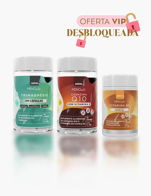 1 Trimagnésio + 1 Q10 + 1 Vitamina D3