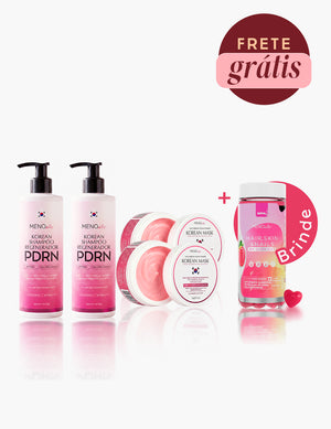 2 Korean Mask + 2 Korean Shampoo + Brinde 1 Gummy HSN