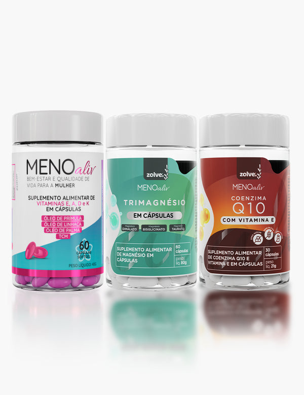 Meno Aliv + Trimagnésio + Coenzima Q10