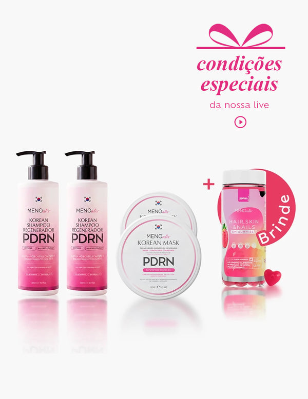 2 Korean Mask + 2 Korean Shampoo + Brinde 1 Gummy HSN