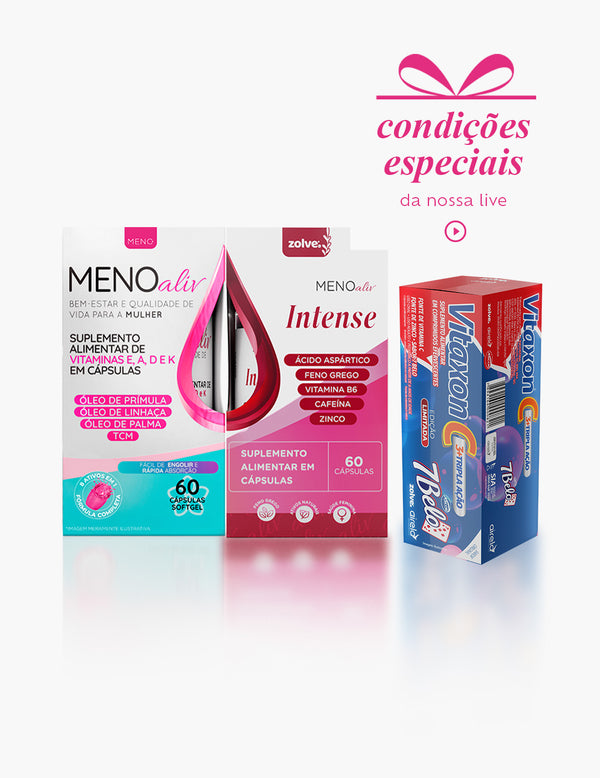 Meno Aliv + Meno Intense + Vitaxon C - Tripla Ação