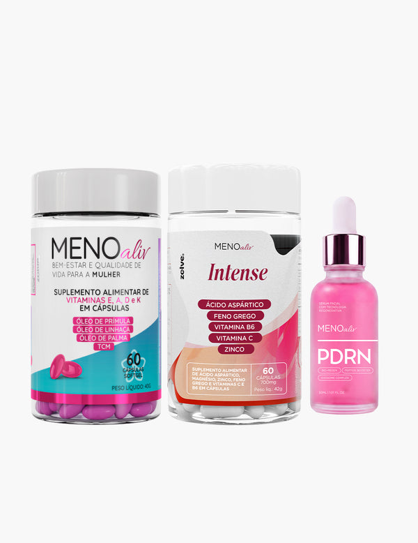 Kit Glow - 1 Meno Aliv + 1 Sérum PDRN + 1 Intense