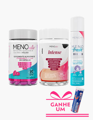 Kit Leveza - 1 Meno Aliv + 1 Meno Intense + 1 Meno Fresh + Ganhe 1 Vitaxon C - Tripla Ação
