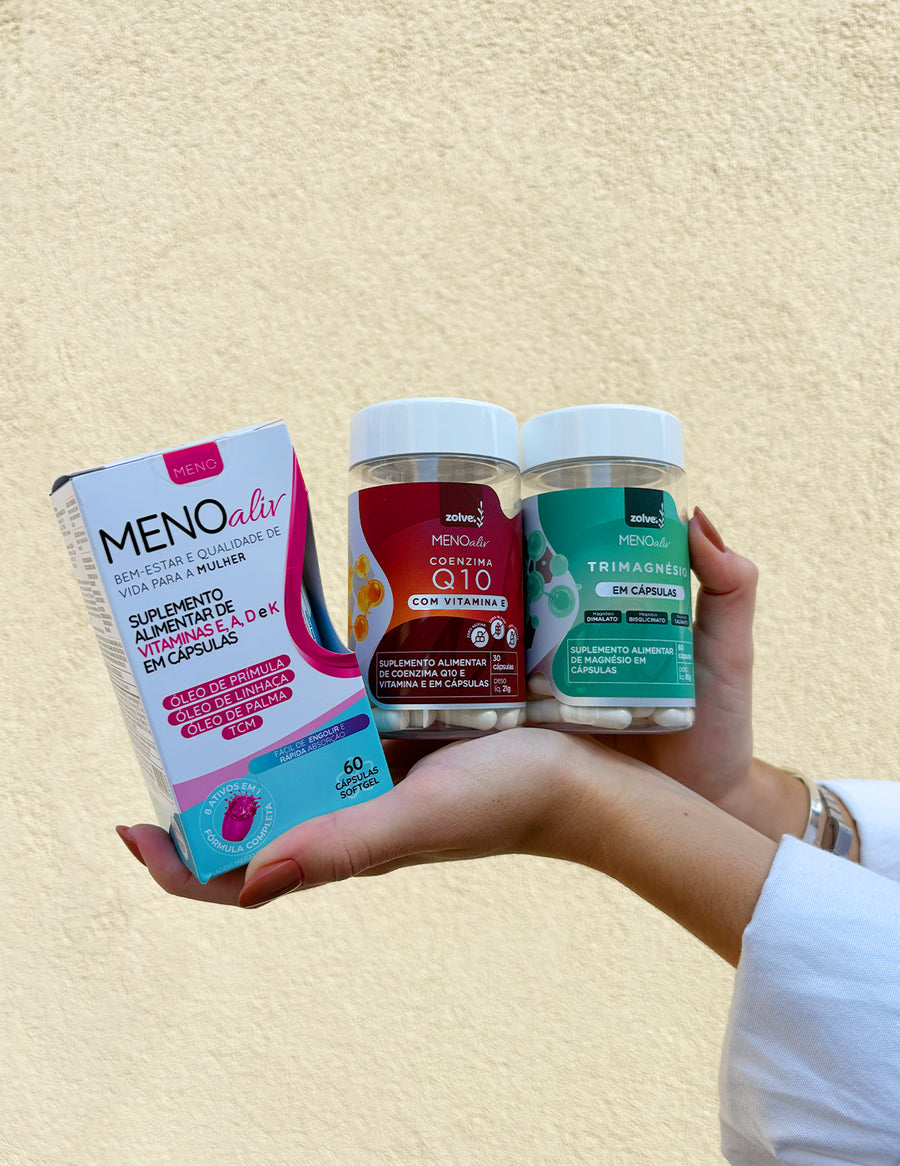 Meno Aliv + Trimagnésio + Coenzima Q10