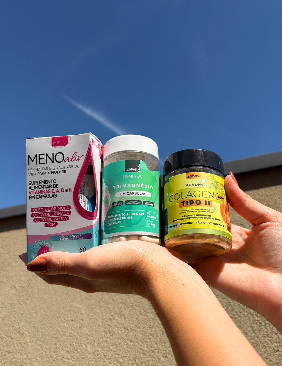 Meno Aliv + Colágeno Tipo 2 + Trimagnésio