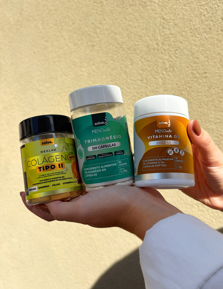 Colágeno Tipo 2 + Trimagnésio + Vitamina D3