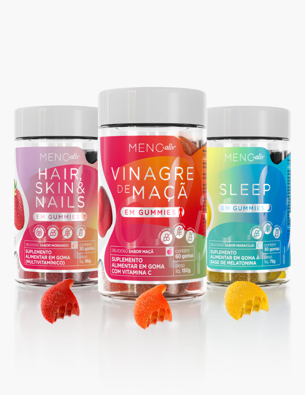 Gummy Hair, Skin & Nails + Gummy Vinagre de Maçã + Gummy Sleep