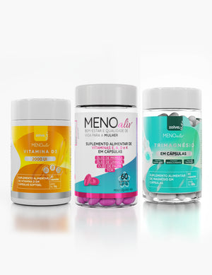 Meno Aliv + Trimagnésio + Vitamina D3