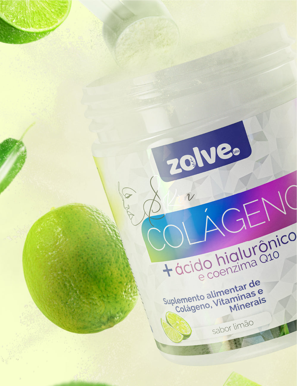 Zolve Skin Colágeno Verisol® Limão - 4 potes