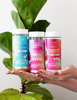 Gummy Hair, Skin & Nails + Gummy Vinagre de Maça + Gummy Melatonina - Tratamento 30 dias