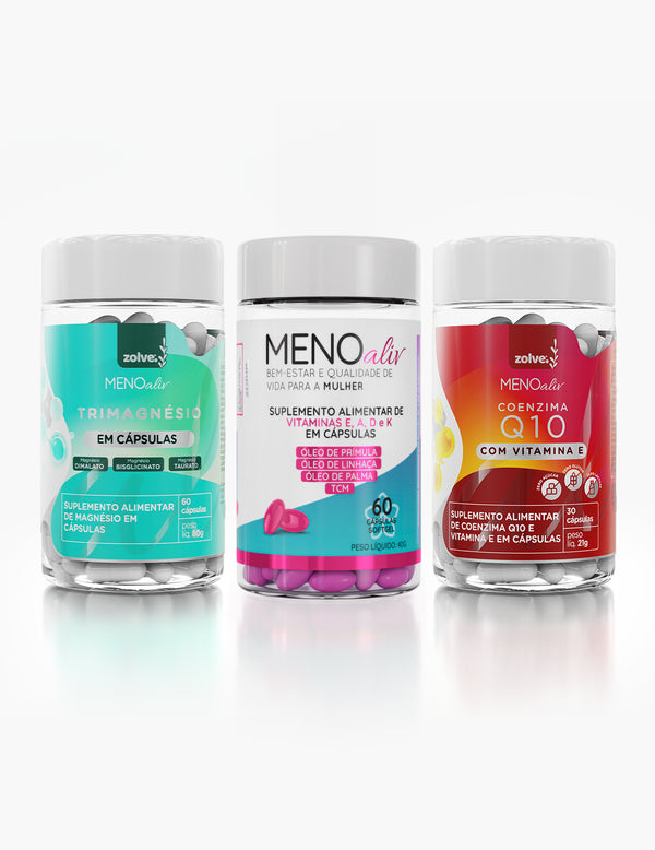 Meno Aliv + Trimagnésio + Coenzima Q10
