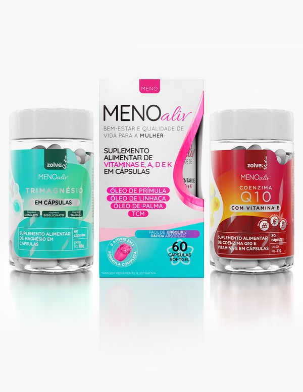 Meno Aliv + Trimagnésio + Coenzima Q10