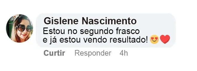 Gislene Nascimento: Estou no segundo frasco e já estou vendo resultado!