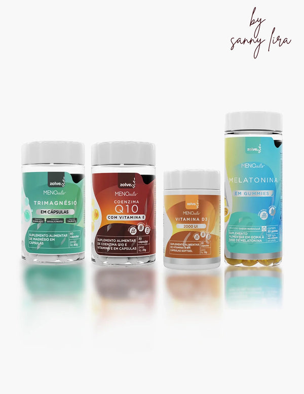 Trimagnésio + Coenzima Q10 + Vitamina D3 + Gummy Melatonina - Queridinhos da Sanny