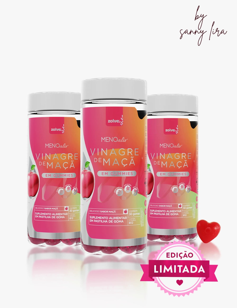 Gummy Vinagre de Maçã - 90 dias - Queridinhos da Sanny