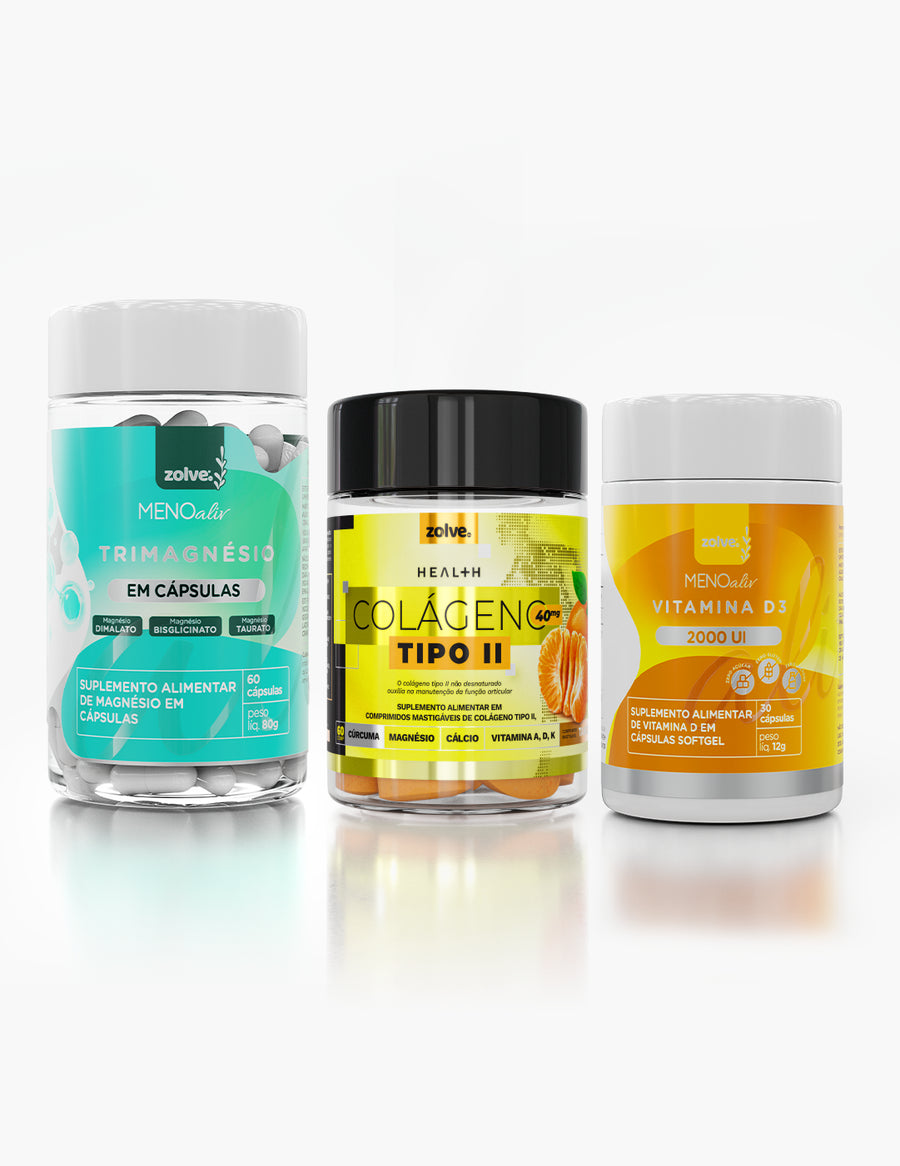 Colágeno Tipo 2 + Trimagnésio + Vitamina D3